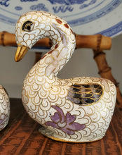 Load image into Gallery viewer, Cloisonne Swans (Pair)