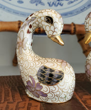 Load image into Gallery viewer, Cloisonne Swans (Pair)