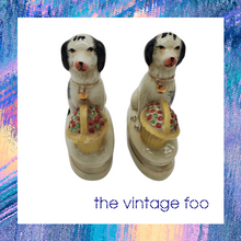 Load image into Gallery viewer, Dog Figurines with Flower Basket (Pair)