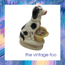 Load image into Gallery viewer, Dog Figurines with Flower Basket (Pair)