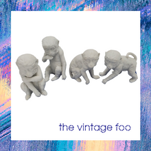 Load image into Gallery viewer, Bisque Porcelain Monkey's (Set of Four)