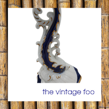 Load image into Gallery viewer, Blue & Gold Dolphin Candlesticks (Pair)
