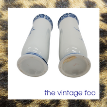 Load image into Gallery viewer, Blue and White Bud Vase (Pair)
