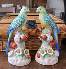 Load image into Gallery viewer, Porcelain Parrots (Pair)
