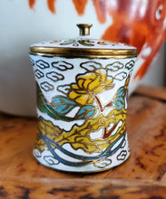 Load image into Gallery viewer, Miniature Cloisonne Lidded Canister (Phoenix)
