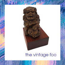 Load image into Gallery viewer, Foo Dog on Wooden Base
