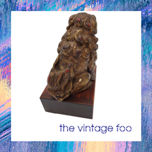 Load image into Gallery viewer, Foo Dog on Wooden Base
