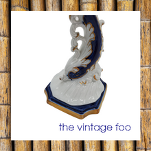 Load image into Gallery viewer, Blue &amp; Gold Dolphin Candlesticks (Pair)
