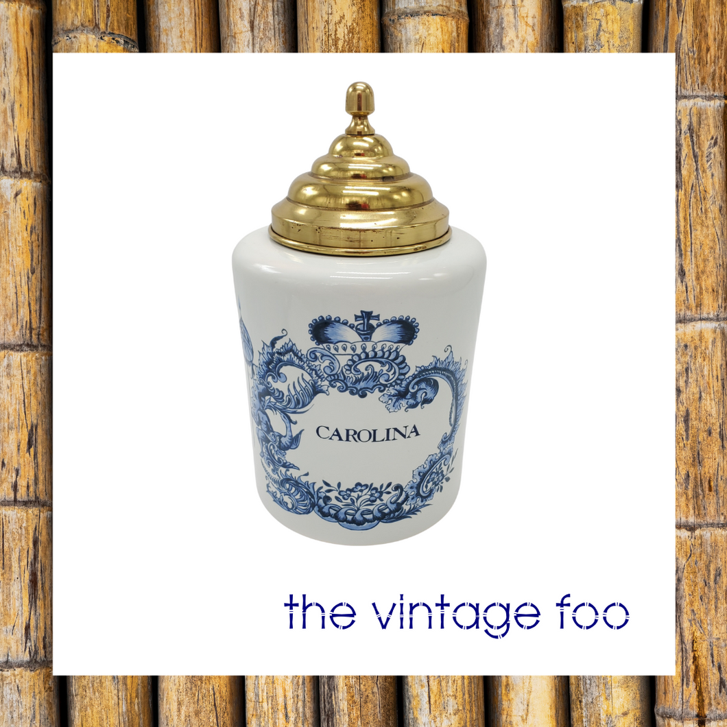 Delft Carolina Jar with Lid