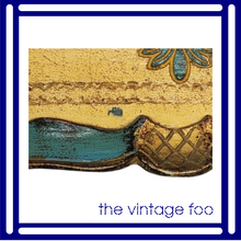 Load image into Gallery viewer, Turquoise/Gold Florentine Tray
